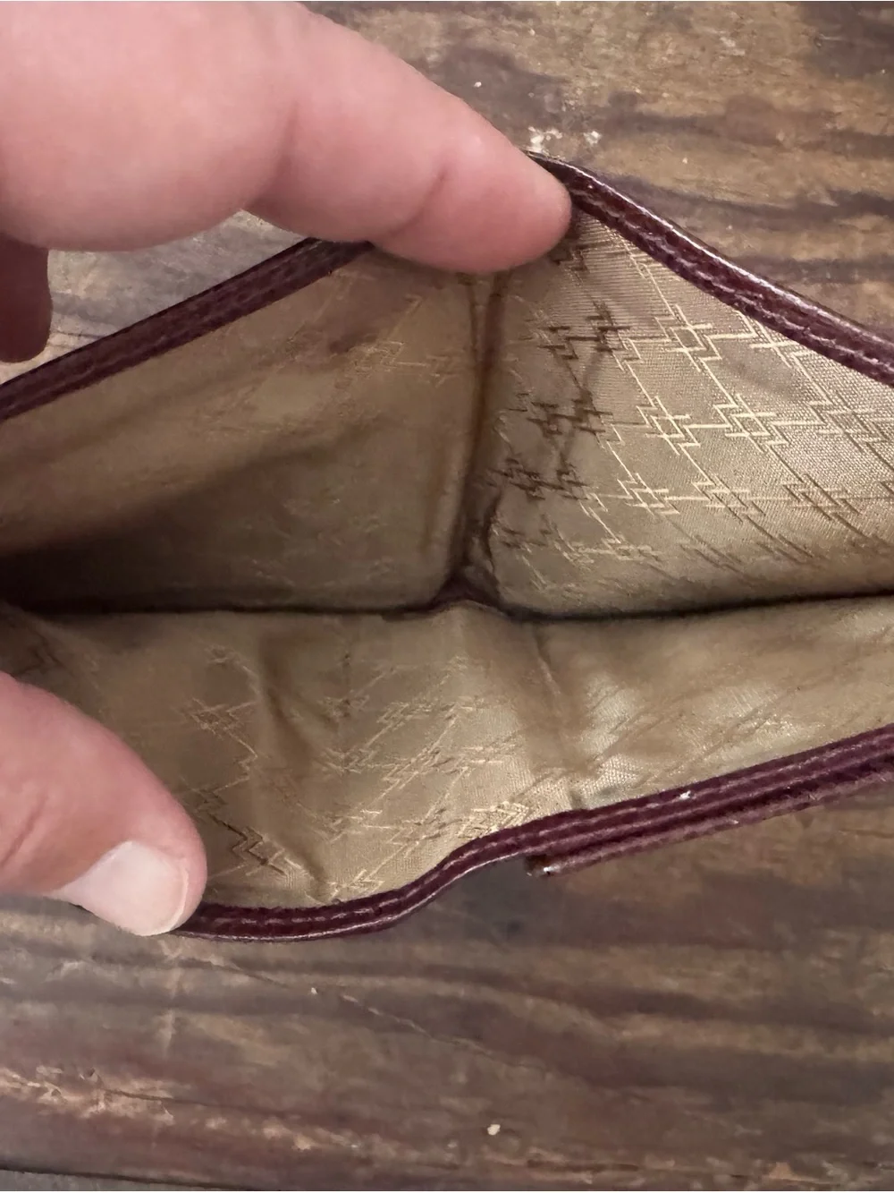 Dior Burgundy Leather Wallet